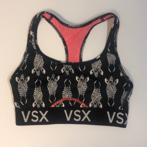 zebra print sports bra
